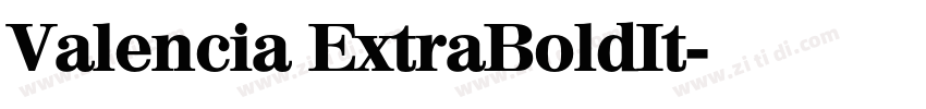 Valencia ExtraBoldIt字体转换